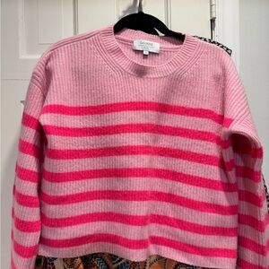 La Ligne Vibrant Pink Striped Sweater